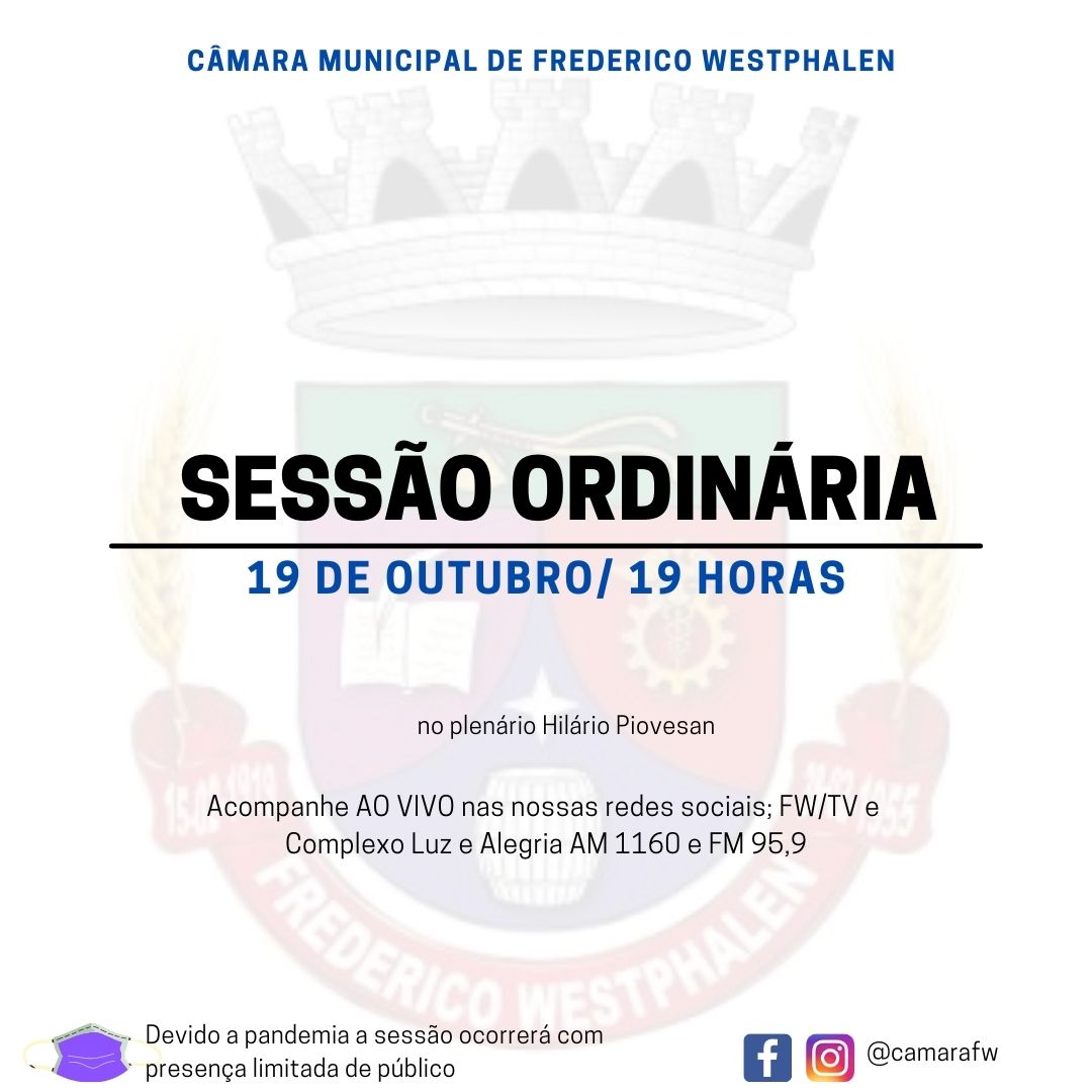 15 anos da UFSM/FW será destaque na sessão desta terça-feira