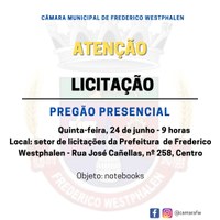 Câmara abre licitação para compra de notebooks