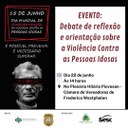 Debate sobre a violência contra a pessoa idosa será nesta quarta-feira