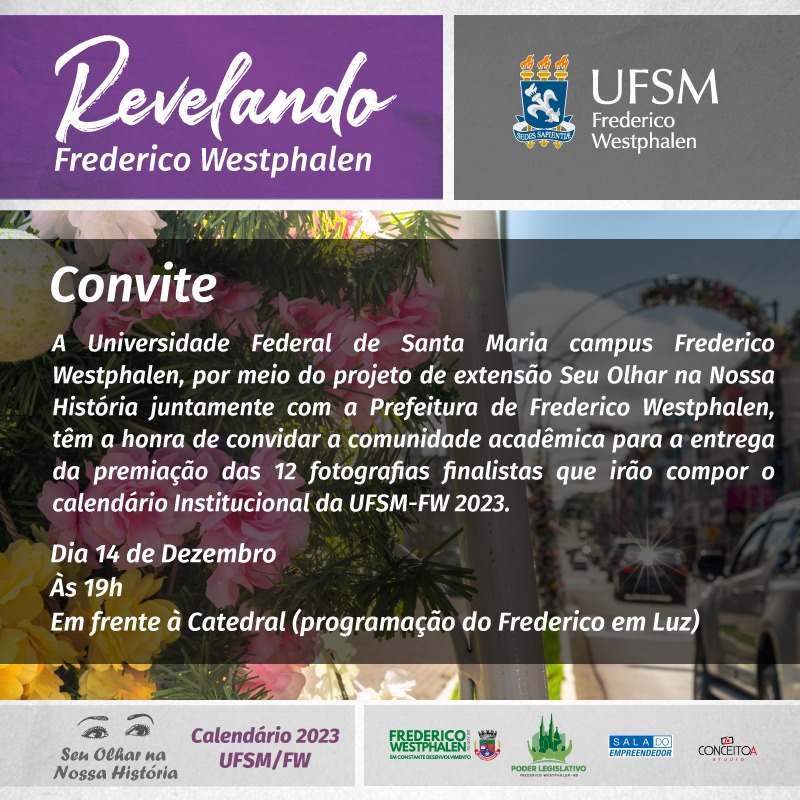 Finalistas do Concurso Fotográfico “Revelando Frederico Westphalen: Seu Olhar na Nossa História” serão conhecidos dia 14