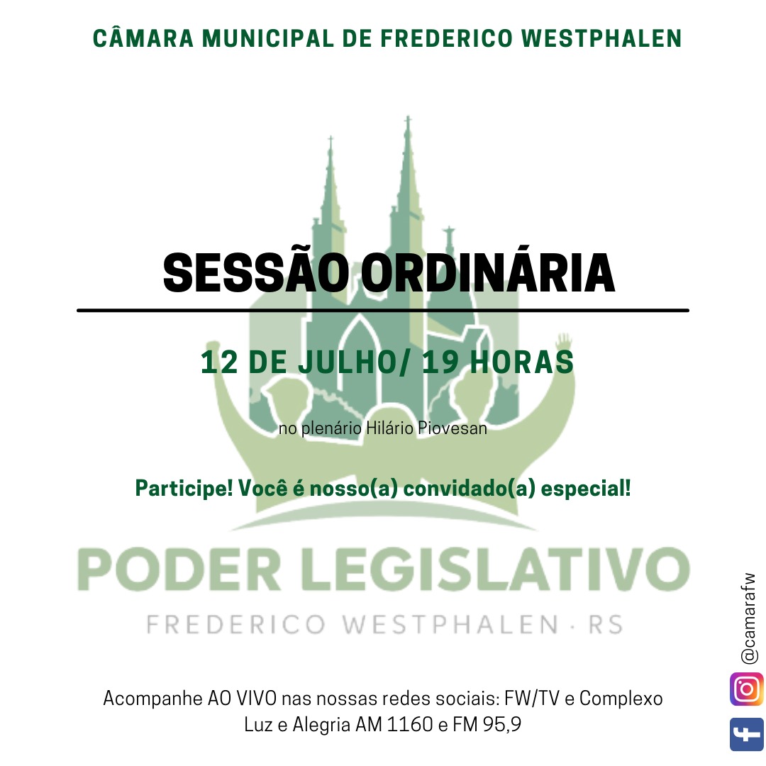 Poder Legislativo promove 20ª Sessão Ordinária do ano