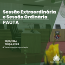 Poder Legislativo realiza duas Sessões nesta terça-feira