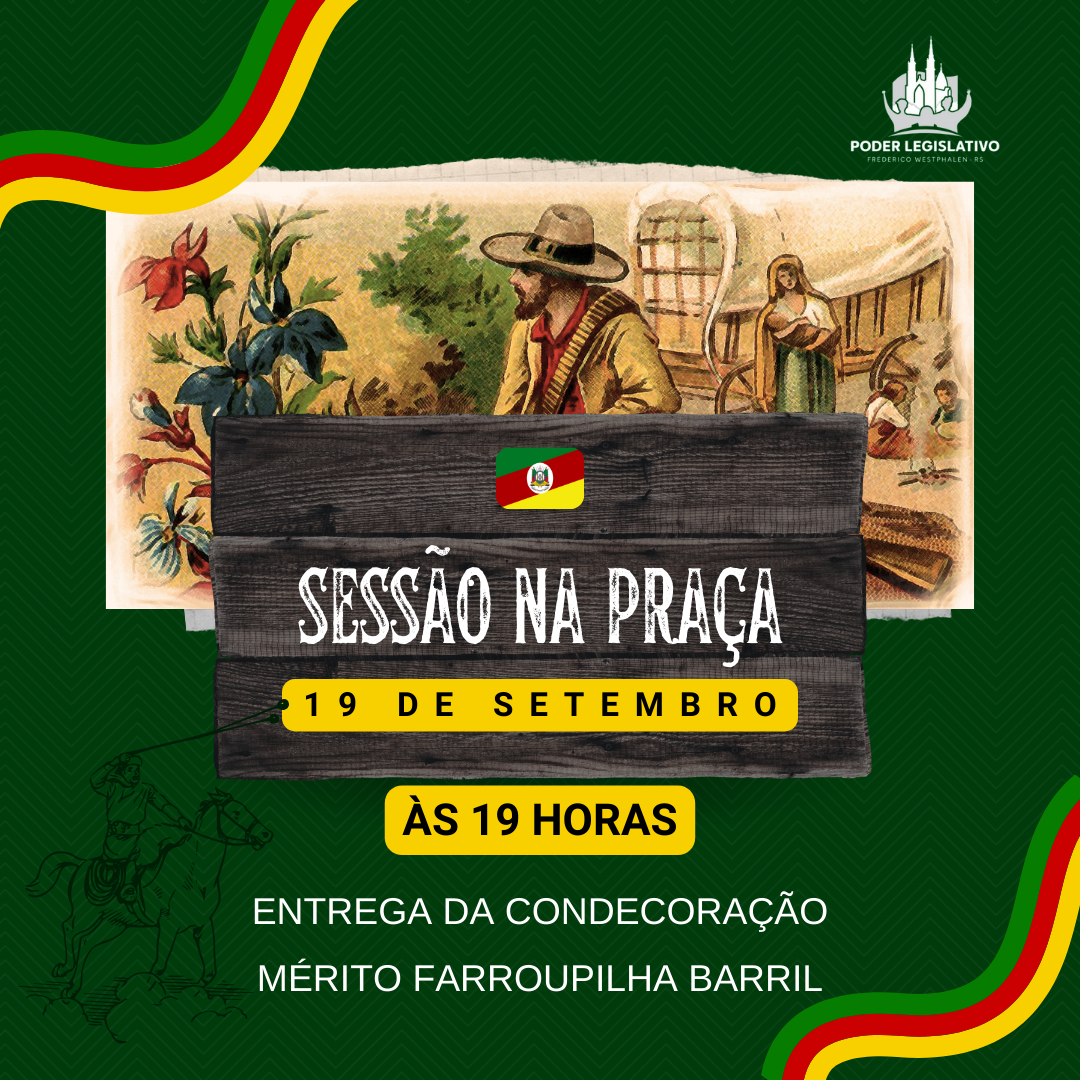 Sessão Ordinária desta terça-feira será realizada na praça da matriz